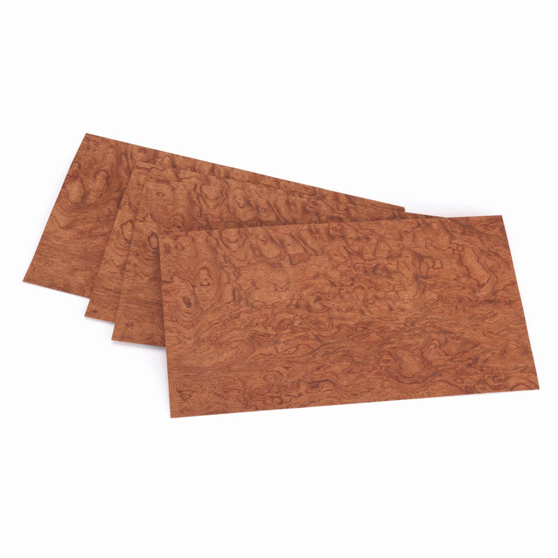 Wood Veneer Pack - 4-1/2" to 6-1/2" W - 3 Square Feet - Species:Bubinga